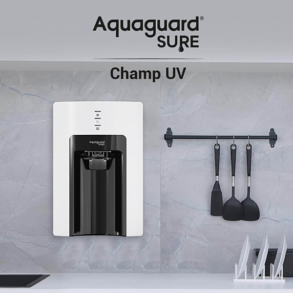 Eureka Champ UV, 6 Litre Storage Purifier for Muncipal Water with Energy Saving Mode, White