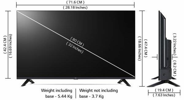 LG 32inch HD TV (32LQ645, Black)