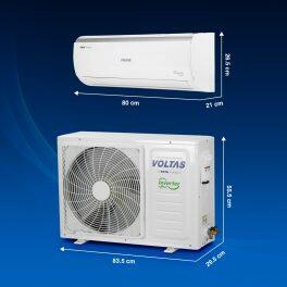Voltas 123V Vectra Elegant 1 Ton 3 Star Inverter Split AC with 4-in-1 Convertible, White