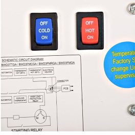 BlueStar Water Dispenser with Refrigerator with Normal, ACold and Hot Tap, White, BWD3FMRGA