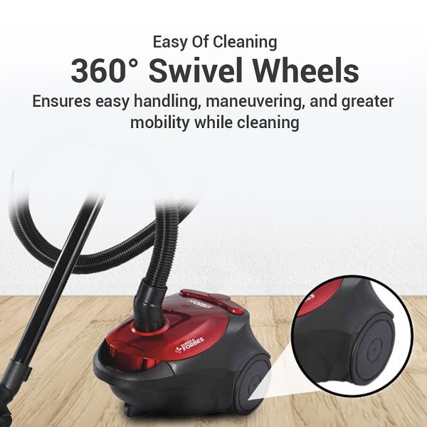Eureka Multipurpose Vacuum Cleaner for Dry Cleaning with Suction and Blower and 5 Accessories for various cleaning, Red, Jazz