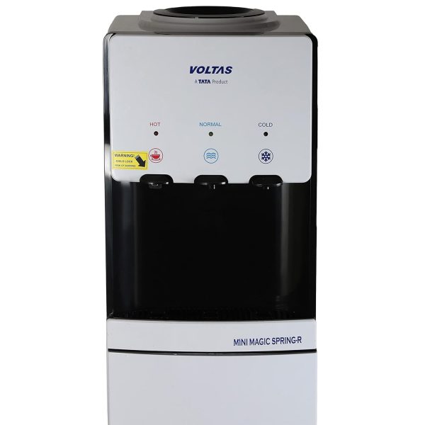 Voltas Spring R Water Dispenser with Refrigerator with Normal, Cold and Hot Tap, White