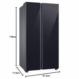 Samsung 653L Side by Side Refrigerator (RS76CB811333HL, Glam Deep Charcoal)