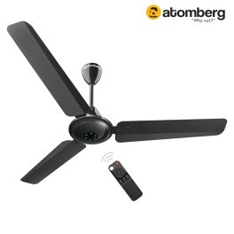 Atomberg 1200MM (48 Inch) BLDC Ceiling Fan with Remote Control and LED Indicators, Black, IKANO