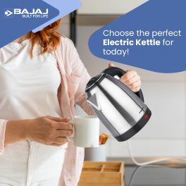 Bajaj 1.8 Liter Electric Kettle, Ktx 1.8L Dlx, Black