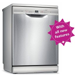 Bosch SMS6ITI, 13 Place IOT Enabled Freestanding Dishwasher with 3 Stage Rackmatic Design, Silver