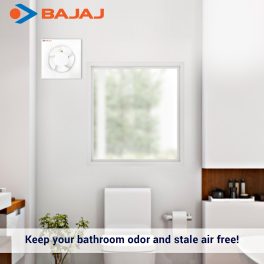 Bajaj 150MM (6 Inch) Exhaust Fan with Rust Proof Body and Dust Protection Back shutters, White, MAXIMA DLX