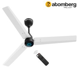 Atomberg 1200MM (48 Inch) BLDC Ceiling Fan with Remote Control and LED Indicators, White and Black, RENESA