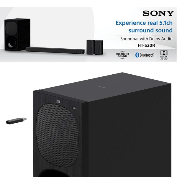 Sony 400 Watt, 5.1 Channel Home Theatre, Black, HT-S20R