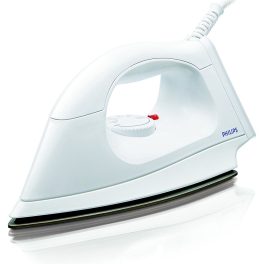 PHILIPS HI113, 1000 Watts Dry Iron with PTFE Coating, White