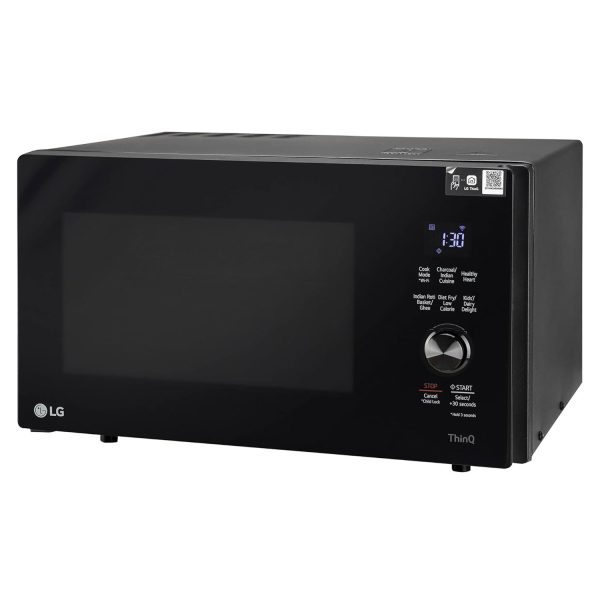 LG MJEN286UFW, 28 Litre Charcoal Convection Microwave with Glass Touch & Dial and Wi-Fi, Black