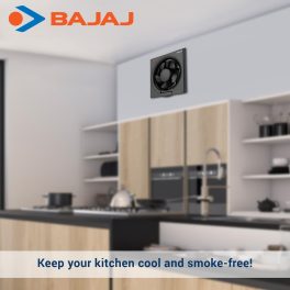 Bajaj 150MM (6 Inch) Exhaust Fan with Rust Proof Body and Dust Protection Back shutters, Black, MAXIMA DLX