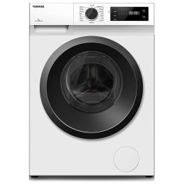 Toshiba TW-BJ90S2, 8 KG Fully Automatic Inverter Front Load Machine with In-built Heater, White