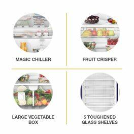 Whirlpool 260 Impro Roy Inv, 236 Litre 3 Star Single Door Refrigerator with Inverter Compressor, Base Drawer, 4-in-1 Cooling Modes and 1 Hour Icing Technology, Alpha Steel