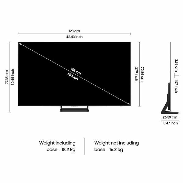 Samsung 55 Inch OLED (QA55S90CAKLXL, Black)