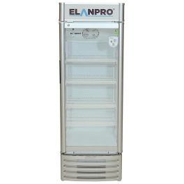 Elanpro 400 Litre Single Door Visi Cooler with LED Lighting and Adjustable Shelves, White, ECG405