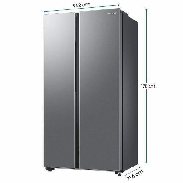 Samsung 653L Side By Side Refrigerator (RS76CG8113SLHL, Clean Steel)