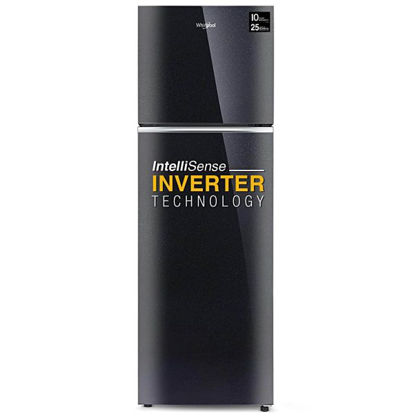 Whirlpool IF INV ELT 305GD, 259 Litre 2 Star Double Door Intellisense Inverter Technology and 17 Hours Cooling Retention, Crystal Black