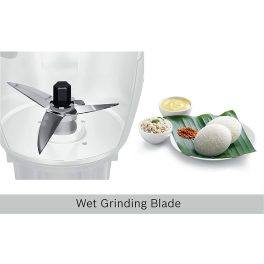 Bosch MGM8842GIN, 1000 Watt 4 Jar Mixer Grinder with Stone Pounding Technology and 5 Year Motor Warranty, Grey