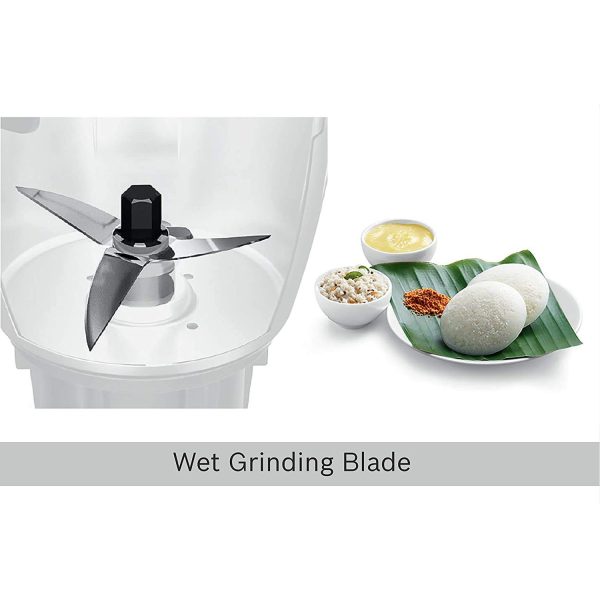 Bosch MGM8842GIN, 1000 Watt 4 Jar Mixer Grinder with Stone Pounding Technology and 5 Year Motor Warranty, Grey