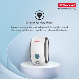 Racold Altroi+, 5 Star 6 Litre 6.5 Pressure Bar 3000 W Instant Water Heater with Smart LED ring, Installation Pipe and Electric Plug, White