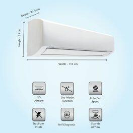 Daikin FTKL71UV, 2.02 Ton 4 Star Inverter Split AC with 3 Stage Filtration and PM 2.5 Filter, White