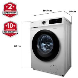 Toshiba TW-BJ90S2, 8 KG Fully Automatic Inverter Front Load Machine with In-built Heater, White