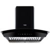 Whirlpool CG 601 HAC Hood, 60 CM Chimney with Baffle Filter, Touch Control and Auto Clean, Black