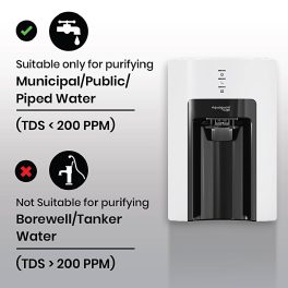 Eureka Champ UV, 6 Litre Storage Purifier for Muncipal Water with Energy Saving Mode, White