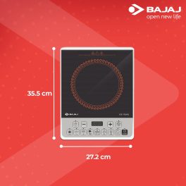 Bajaj 1900 Watt Induction Cooktop with Pan Sensor, Voltage Pro Technology and 8 Pre Set Menus, Black, MAJESTY ICX PEARL