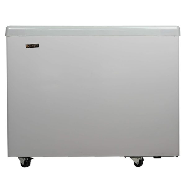 Elanpro 400 Litre Double Door Glass Top Deep Freezer with Toughened Glass, Grey, EKG405