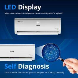 Voltas 123V Vectra Elegant 1 Ton 3 Star Inverter Split AC with 4-in-1 Convertible, White