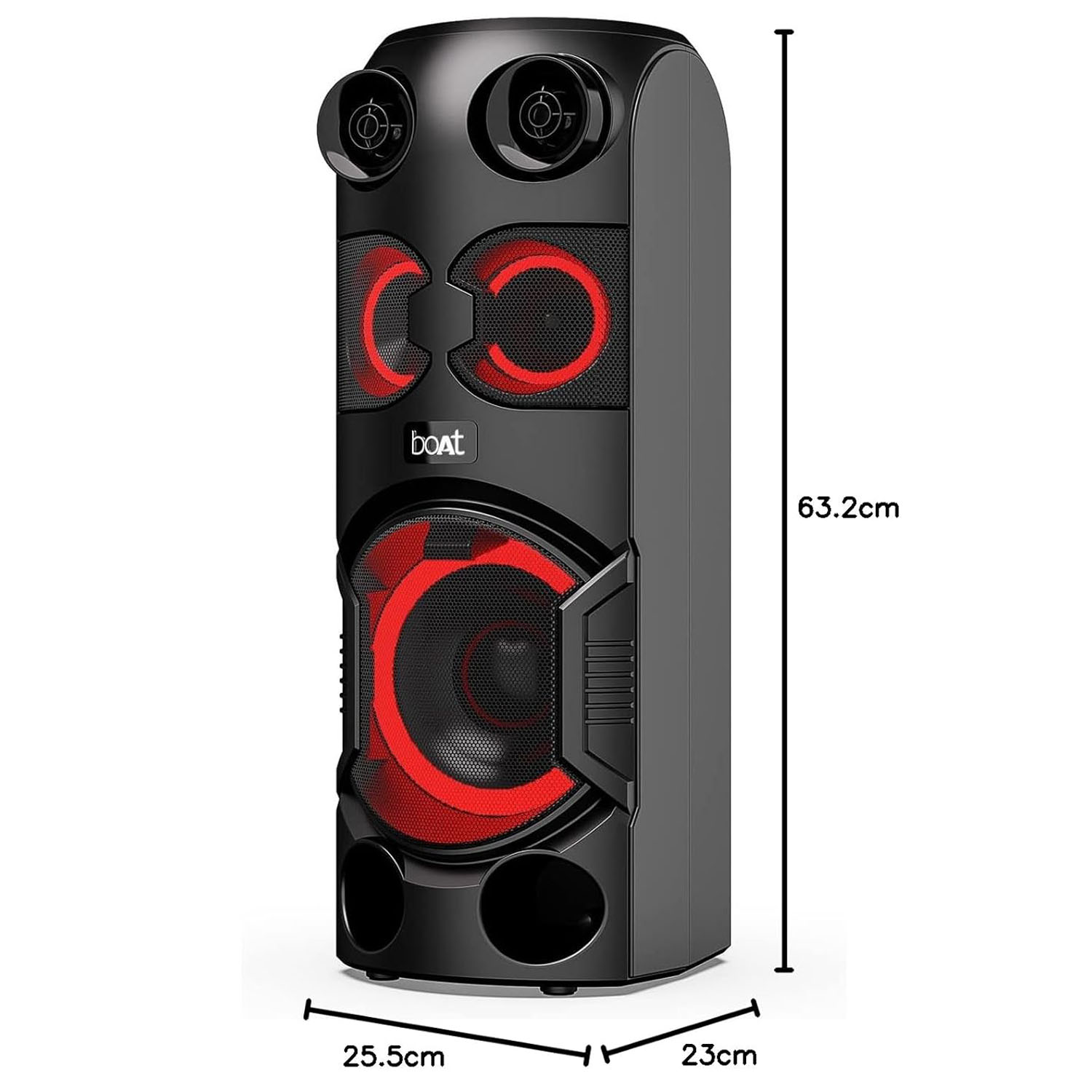 boAt 70Watts Party Speaker with 7 Hours of Battery Backup, Black, Partypal 208 boAt 70Watts Party Speaker with 7 Hours of Battery Backup, Black, Partypal 208
