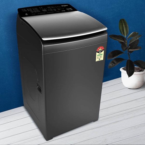 Whirlpool 360 Pro Inv H10, 5 Star Fully Automatic Top Load Machine with Inverter Motor and In Built Heater, Hard Water Wash, Soft Close Door, Midnight Grey