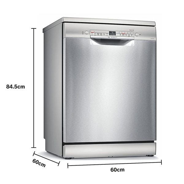 Bosch SMS6ITI, 13 Place IOT Enabled Freestanding Dishwasher with 3 Stage Rackmatic Design, Silver
