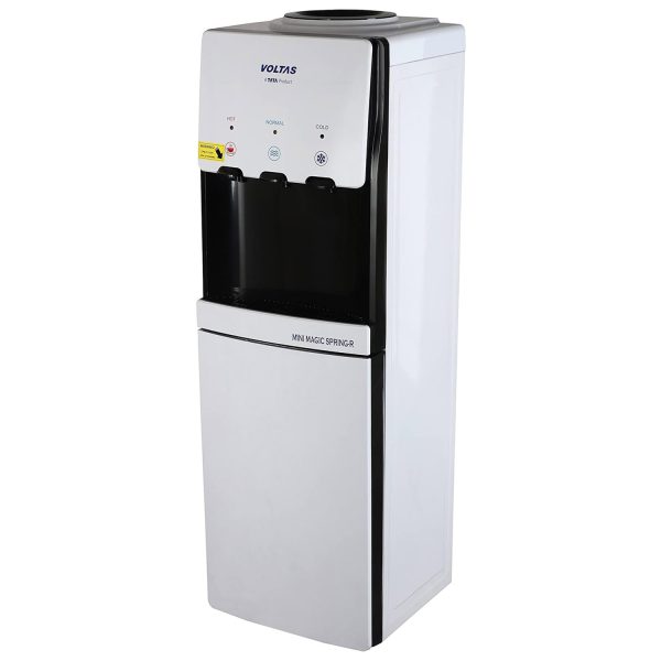 Voltas Spring R Water Dispenser with Refrigerator with Normal, Cold and Hot Tap, White