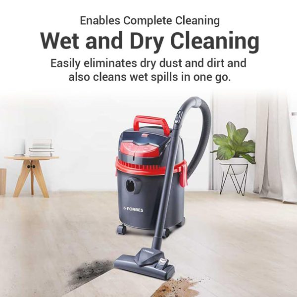 Eureka Forbes 1150 Watt Vaccum Cleaner, Red/ Black, Trendy Wet Dry Dx