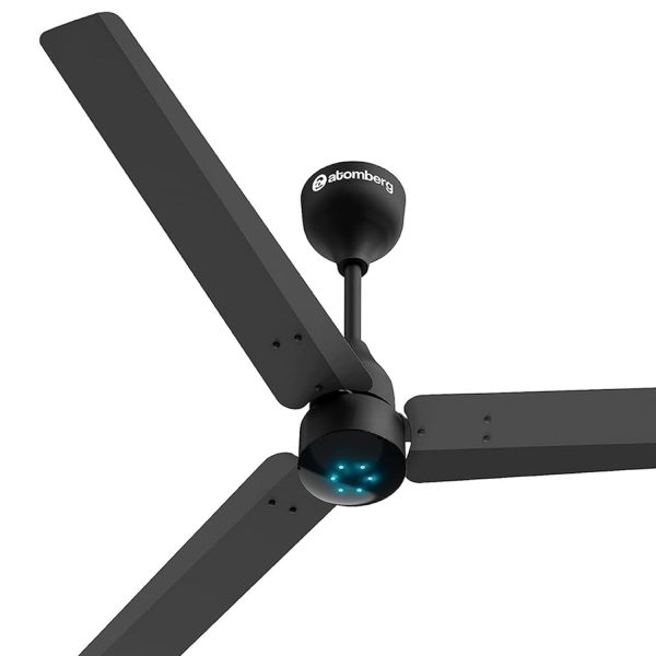 Atomberg 1200MM (48 Inch) BLDC Ceiling Fan with Remote Control and LED Indicators, Midnight Black, RENESA
