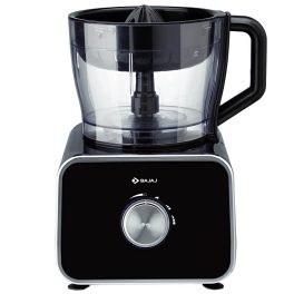 Bajaj FX-1000 Dlx, 1000 Watts Food Processor And Mixer Grinder With 9 Attachments, 100% Copper Motor, Processing Bowl With 3 Jars, Safety Interlock, Black