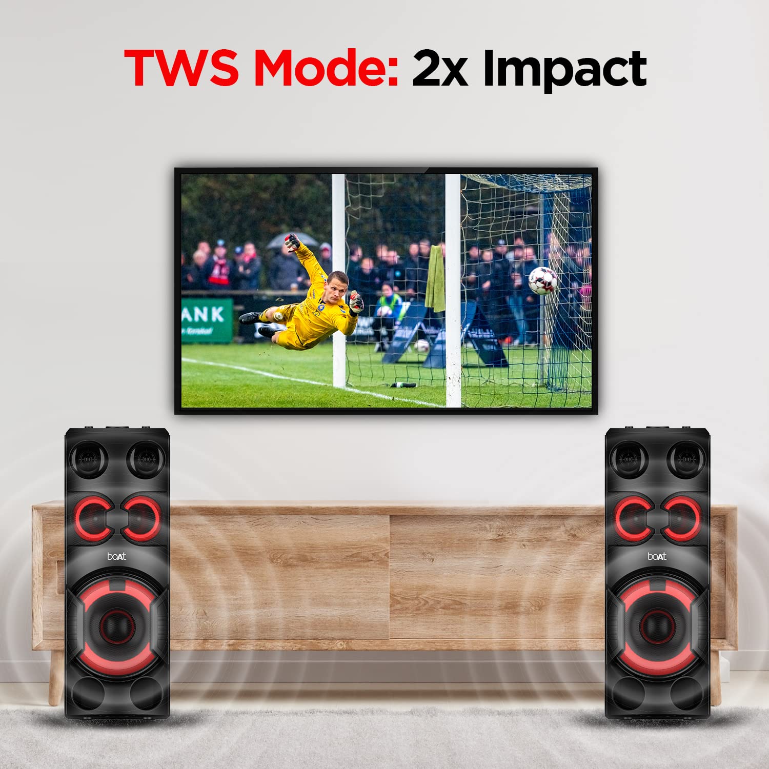 boAt 70Watts Party Speaker with 7 Hours of Battery Backup, Black, Partypal 208 boAt 70Watts Party Speaker with 7 Hours of Battery Backup, Black, Partypal 208