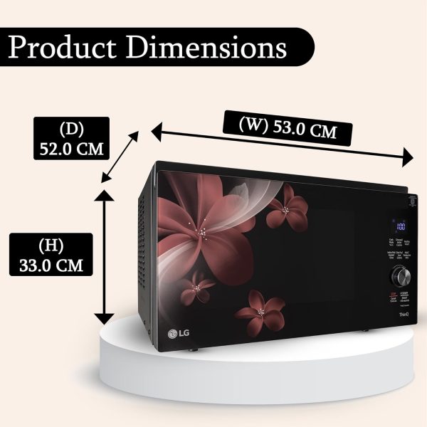 LG MJEN326PKW, 32 Litre Charcoal Convection Microwave with 360 Degree Motorised Rotisserie and Wi-Fi, Black