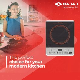 Bajaj 1900 Watt Induction Cooktop with Pan Sensor, Voltage Pro Technology and 8 Pre Set Menus, Black, MAJESTY ICX PEARL