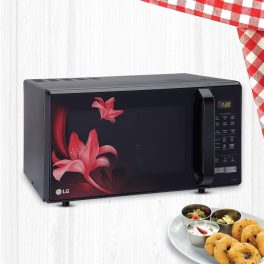 LG MC2846BR, 28 Litre Convection Microwave with Stainless Steel Cavity with 51 Auto Cook Menu, Black