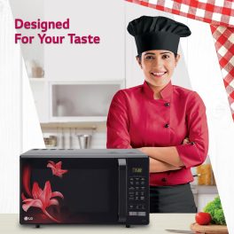 LG MC2846BR, 28 Litre Convection Microwave with Stainless Steel Cavity with 51 Auto Cook Menu, Black
