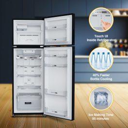 Whirlpool IF INV ELT 305GD, 259 Litre 2 Star Double Door Intellisense Inverter Technology and 17 Hours Cooling Retention, Crystal Black