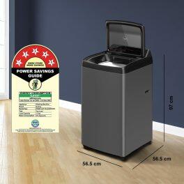 Godrej WT Eon 75, 7.5 KG Fully Automatic Top Load Machine with Zero Pressure Technology and 26 Wash Program, Black