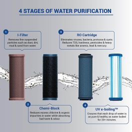 Eureka Champ RO+UV, 6 Litre Storage Purifier for Hard Water with Energy Saving Mode, White