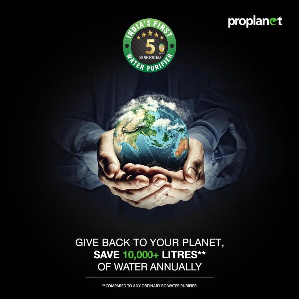 AO Smith ProPlanet P3, RO+SCMT Water Purifier with 8 Stage Purification, Black