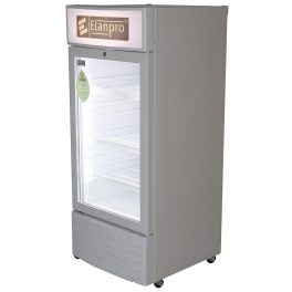 Elanpro 200 Litre Single Door Visi Cooler with LED Lighting and Adjustable Shelves, White, ECG205