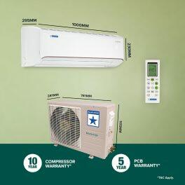 BlueStar IA318QCU 1.5 Ton 3 Star Inverter Split AC with 5-in-1 Convertible & 4 Way Swing, White